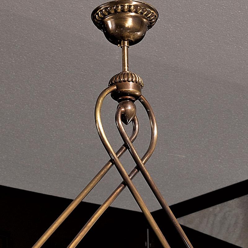 Pendant Light - Antique Brass Chandelier- Murano Crystal - Bronze and Crystal  Chandeliers - Decorative Chandelier - United Kingdom