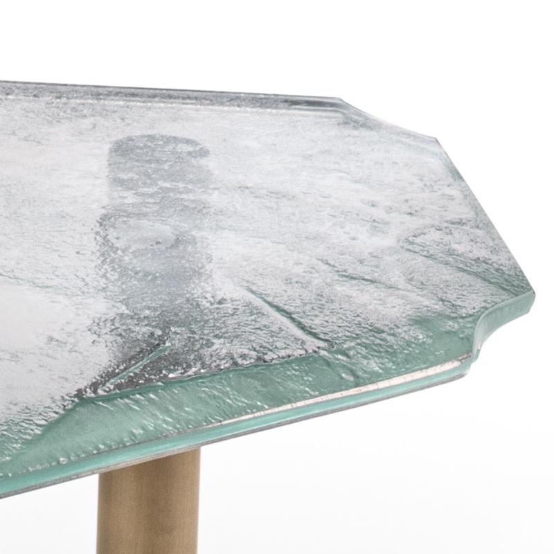 Anzoleto M: Contemporary coffee table, Coffee table in molten glass - Melt  Collection