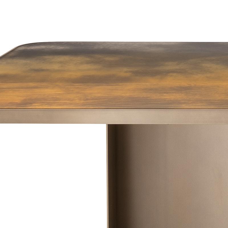 Lamis: Contemporary Table, Hand Engraved Furniture, Painted Glass -  Paesaggi Italiani Collection