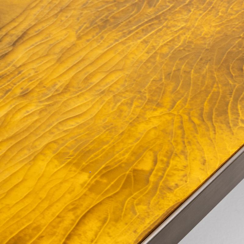 Lamis: Contemporary Table, Hand Engraved Furniture, Painted Glass -  Paesaggi Italiani Collection